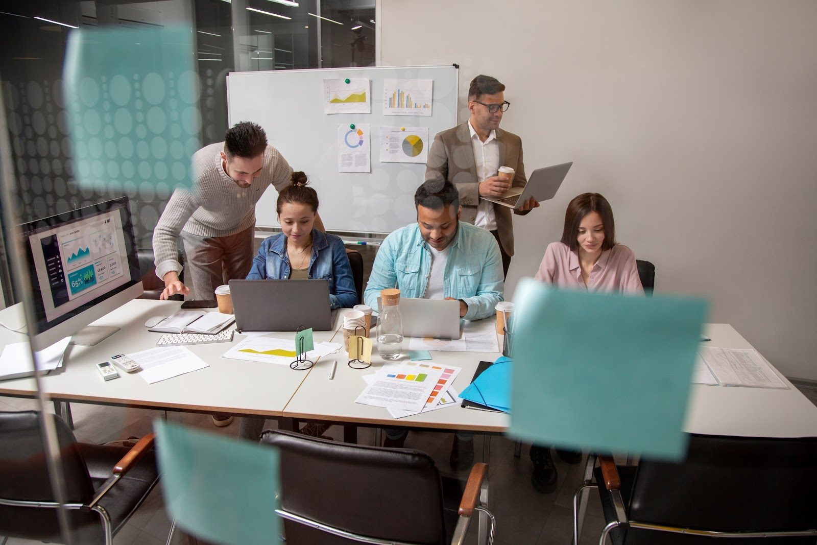 employees working together in an office