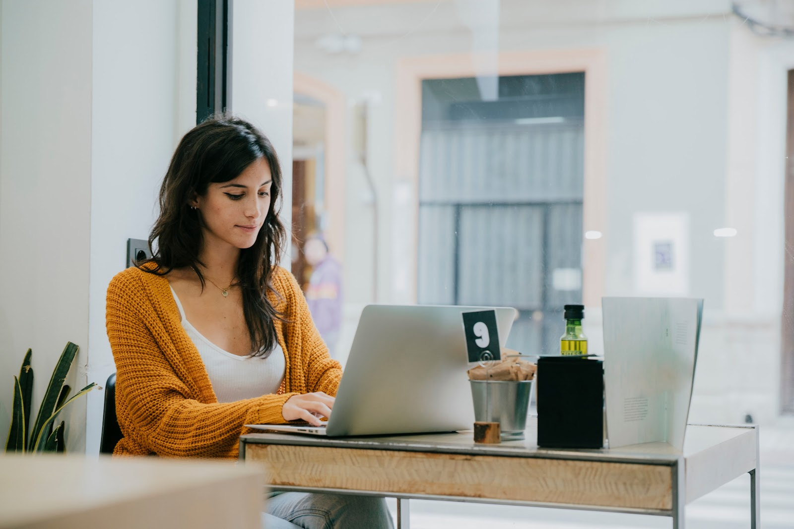 woman working in an office 