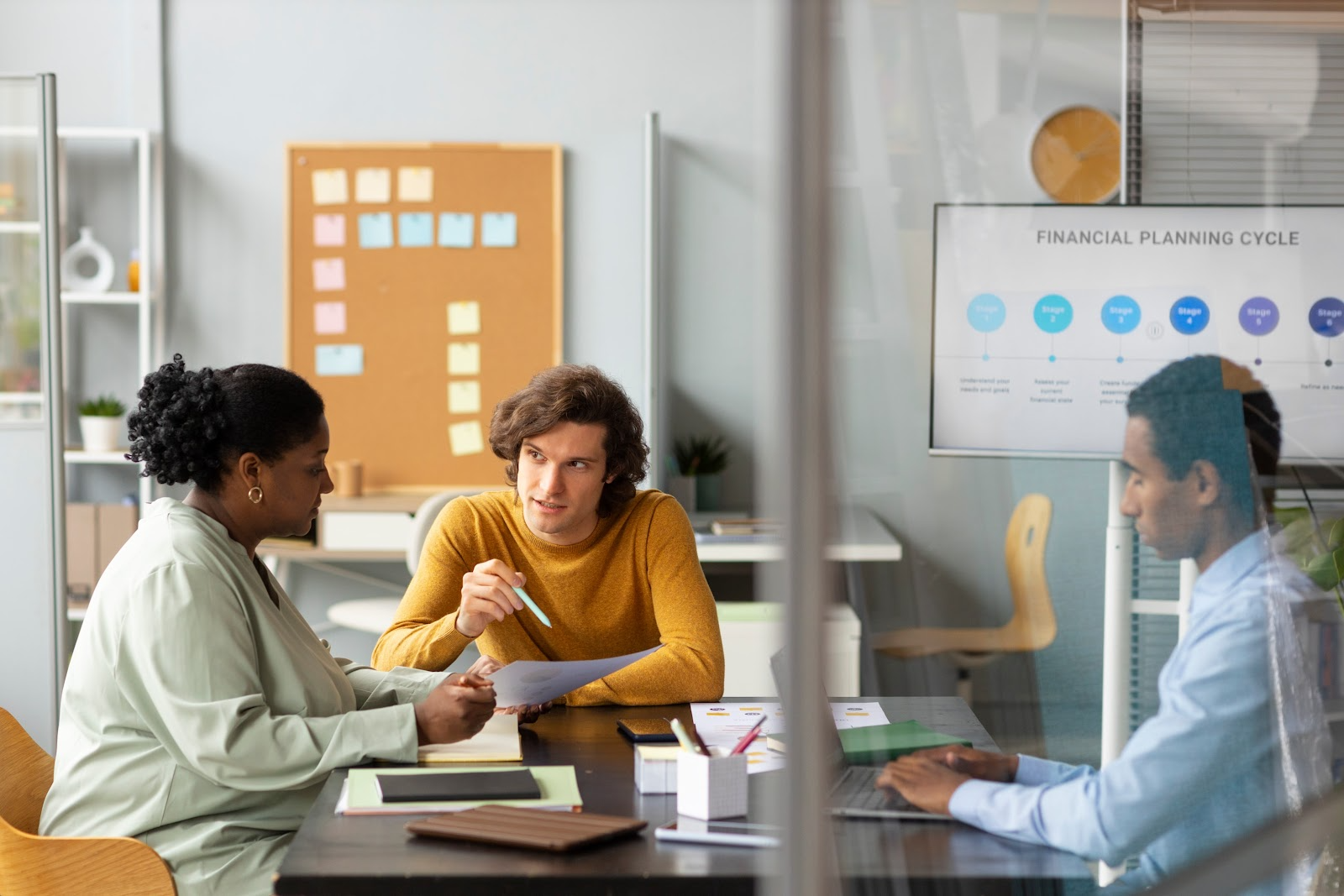 employees working in an office 